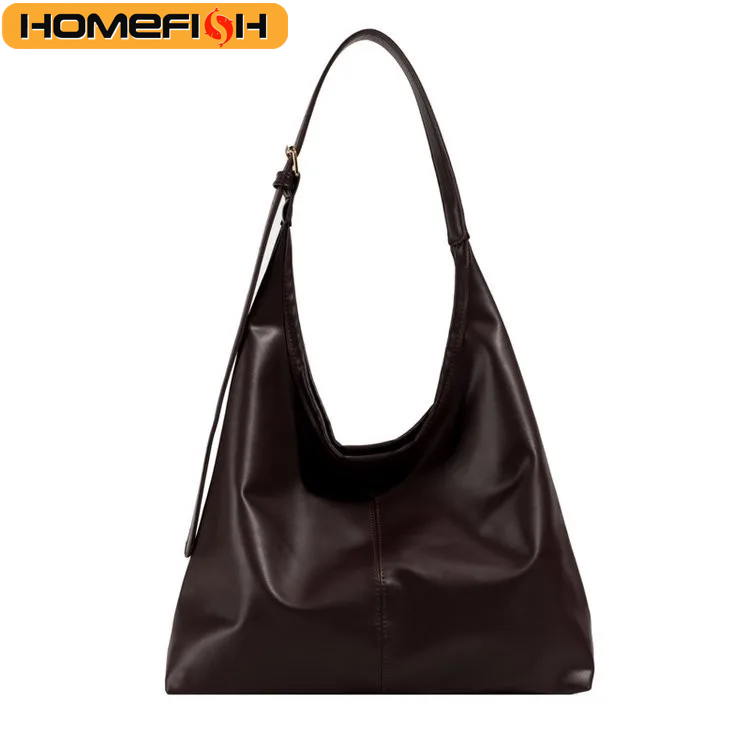 Leather Work Handbag - HOMEFISH Nouveau Sac Fourre-tout Rétro Simple