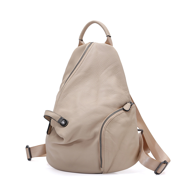 Leather Work Backpack - Zency-Sac à dos antivol en cuir