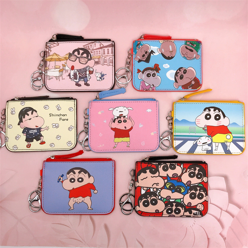 Leatherworking Items - Porte-cartes et porte-monnaie Kawaii Crayon Shinchan