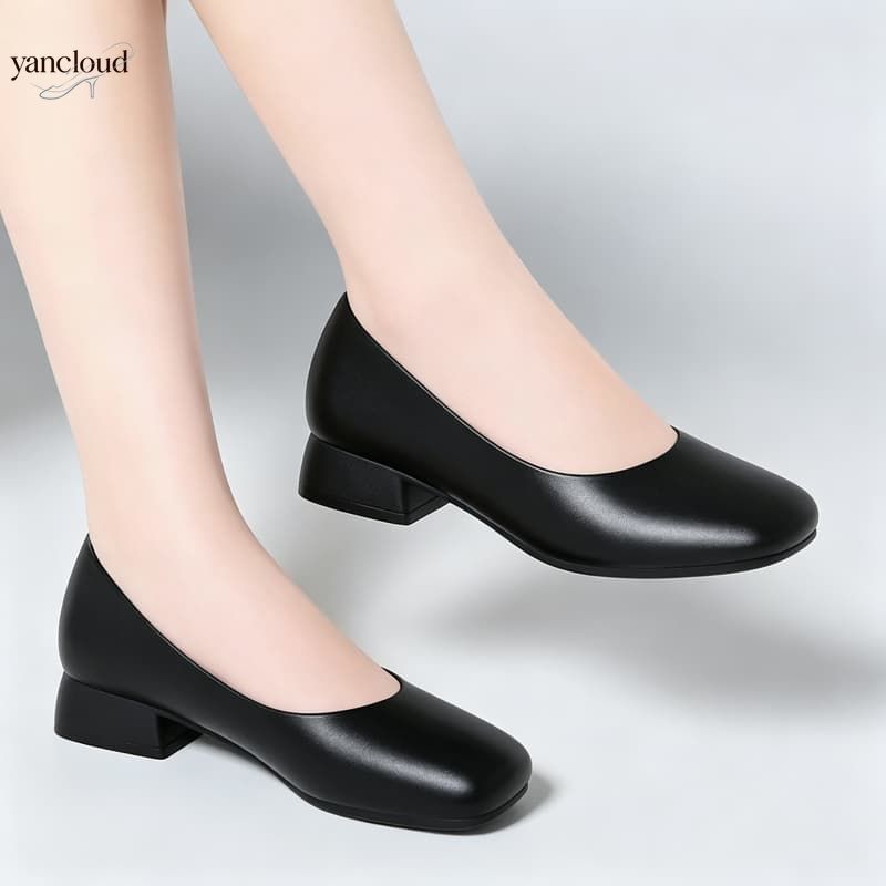 Leather Work Flats Women - Chaussures plates confortables en cuir souple
