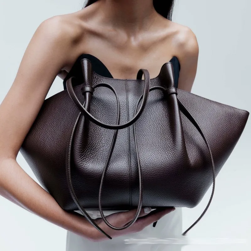 Leather Work Handbag - Sac à bandoulière en cuir pour