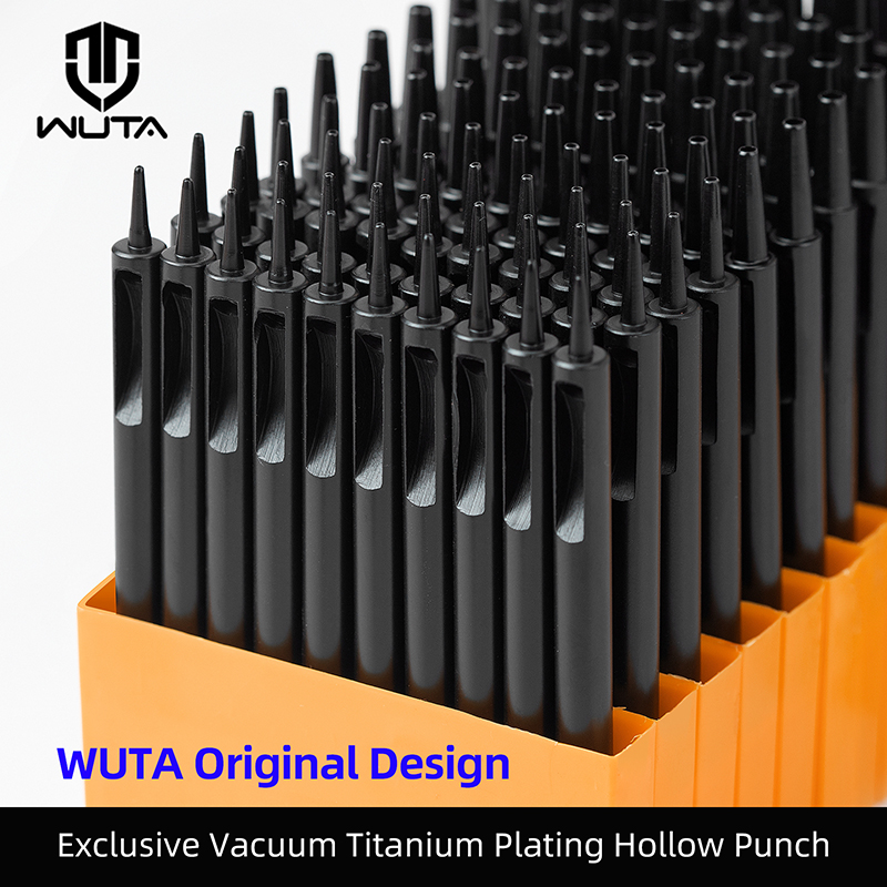 Leatherwork Hole Punch - WUTA 1-10 pièces Placage Titane Perforatrice