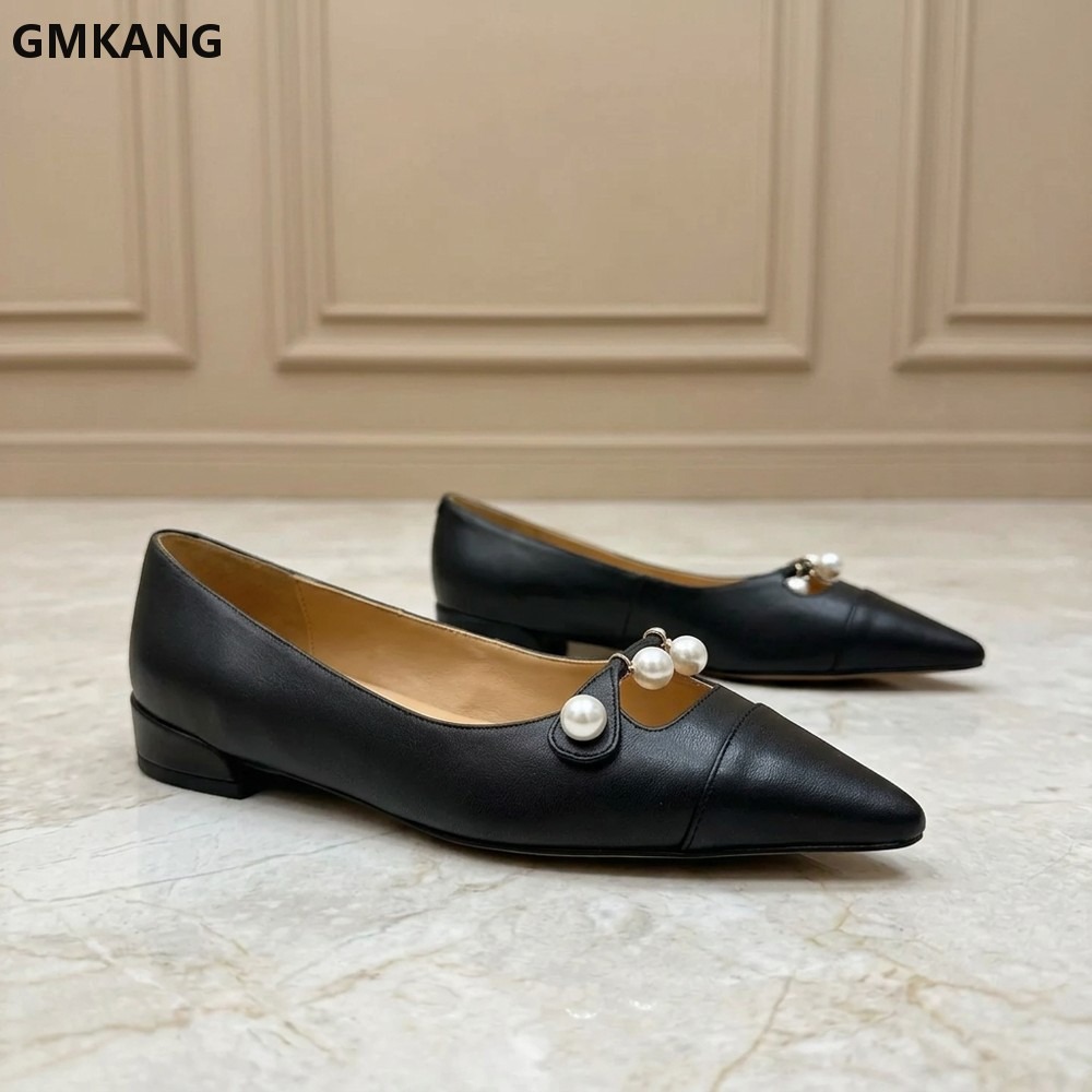 Leather Work Flats Women - Chaussures plates en cuir pour femmes