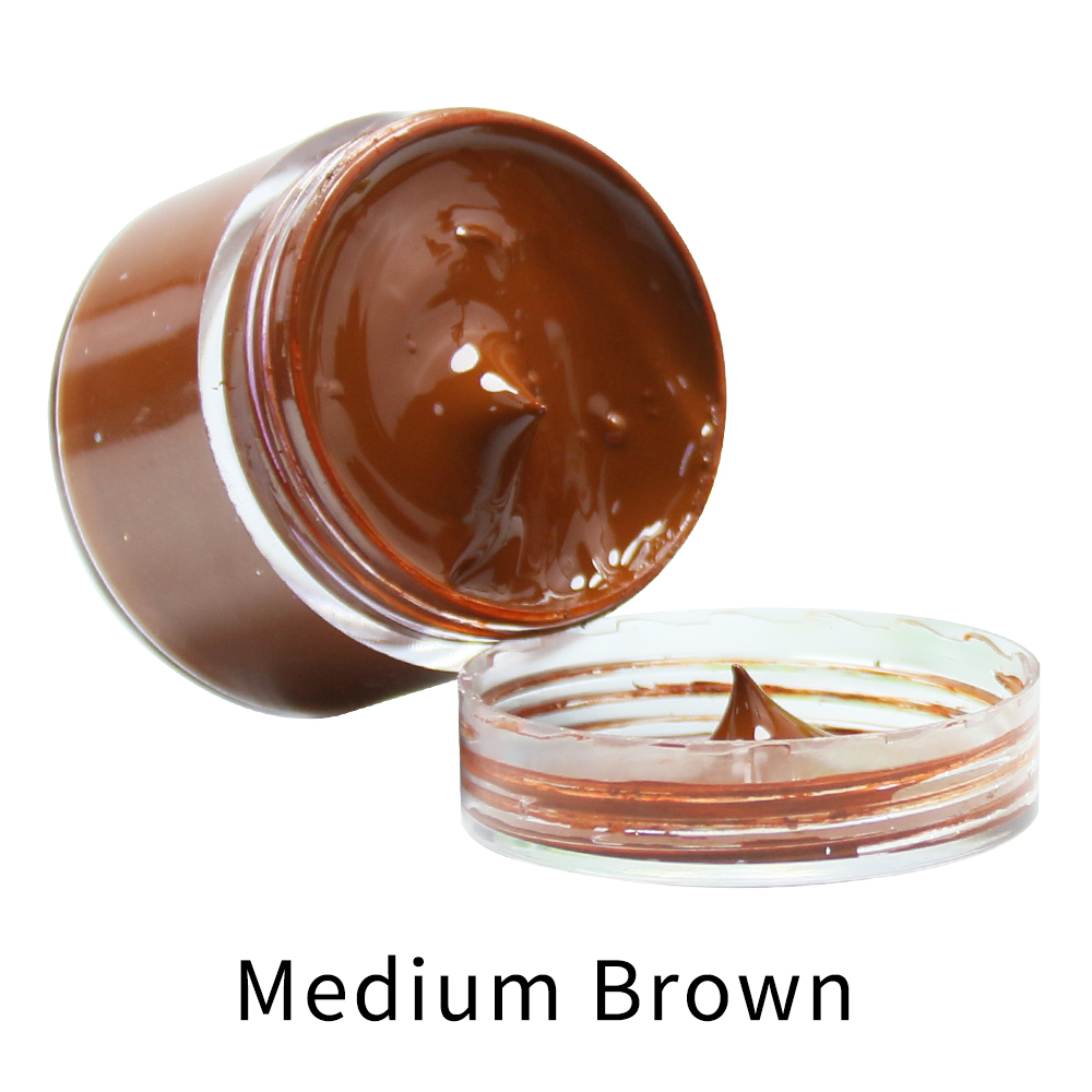 Leather Dye Finish - Teinture du cuir brun moyen, peinture