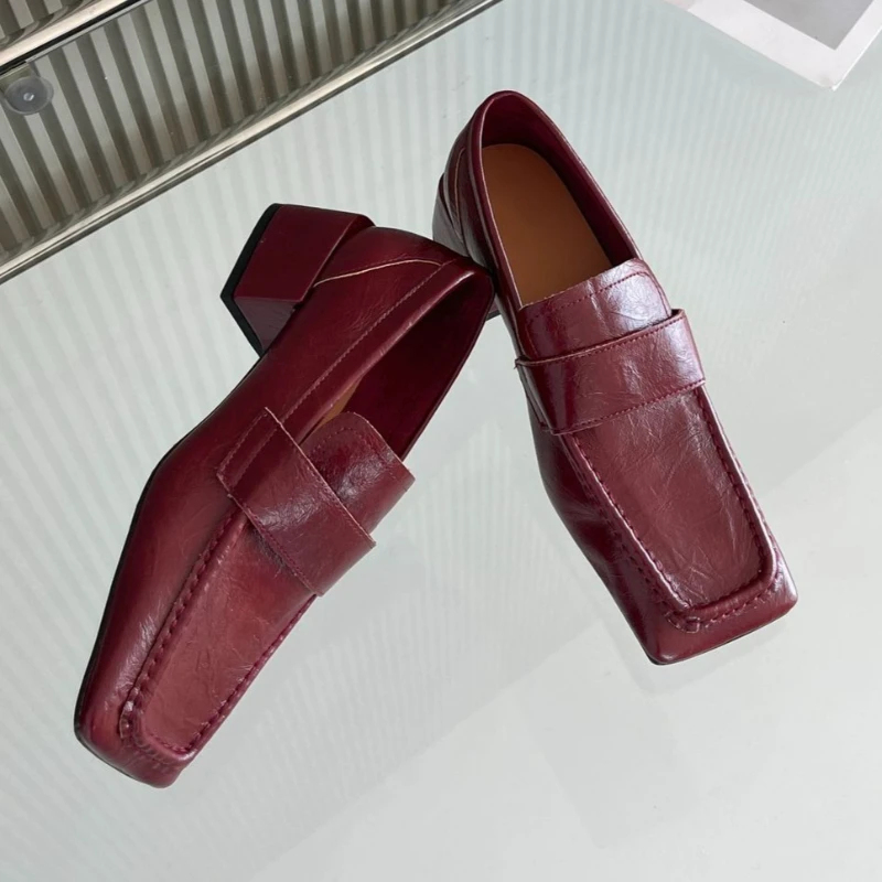 Chaussures habillées à bout ca - Leather Work Flats Women avis et prix