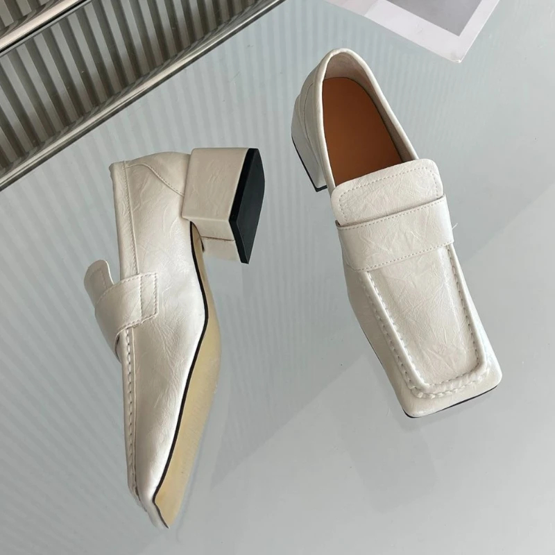 Chaussures habillées à bout ca - Leather Work Flats Women avis et prix
