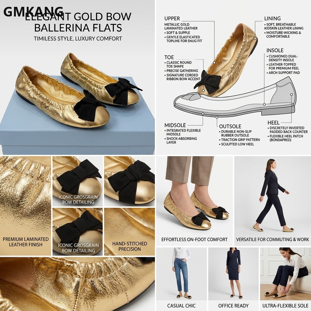 Ballerines pour femmes, chauss - Leather Work Flats Women avis et prix