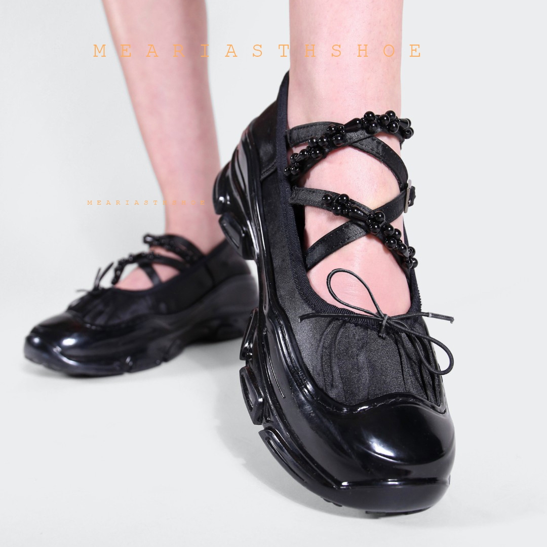 Chaussures plates Mary Jane po - Leather Work Flats Women avis et prix