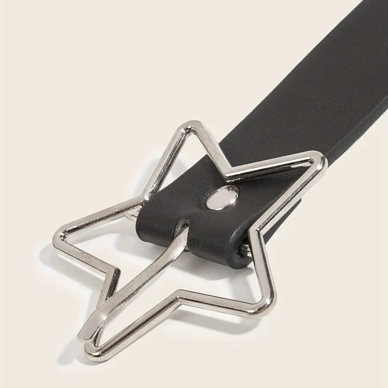 Ceinture Y2K Punk Star en cuir - Leatherwork Eyelets avis et prix