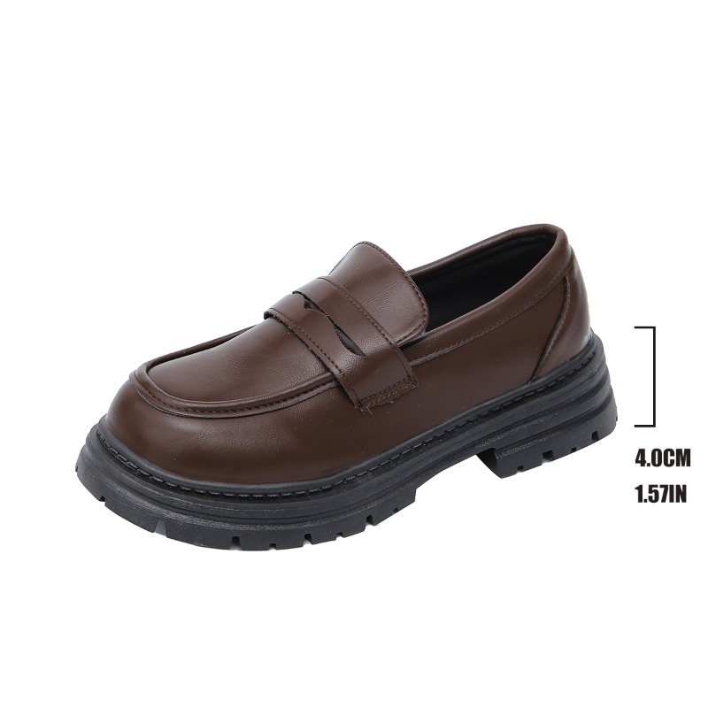 Mocassins en cuir marron pour  - Leather Work Flats Women avis et prix