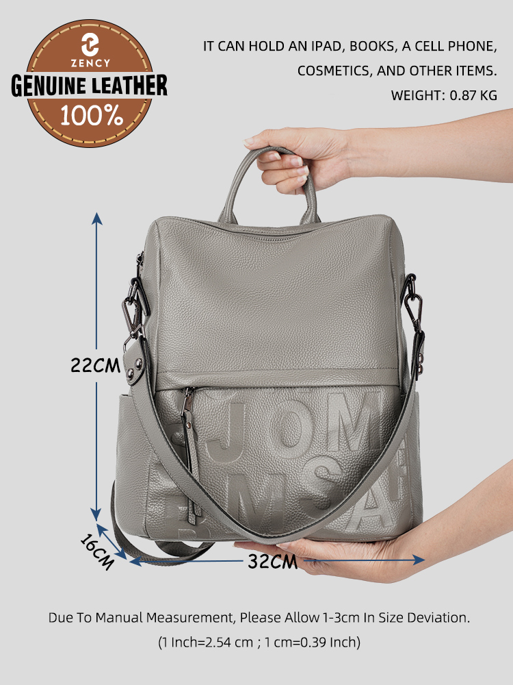 Sac à dos Zency Premium en cui - Leather Work Backpack avis et prix