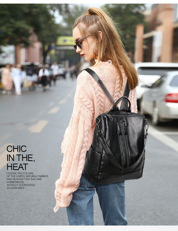 Sac à dos d'école en cuir soup - Leather Work Backpack avis et prix