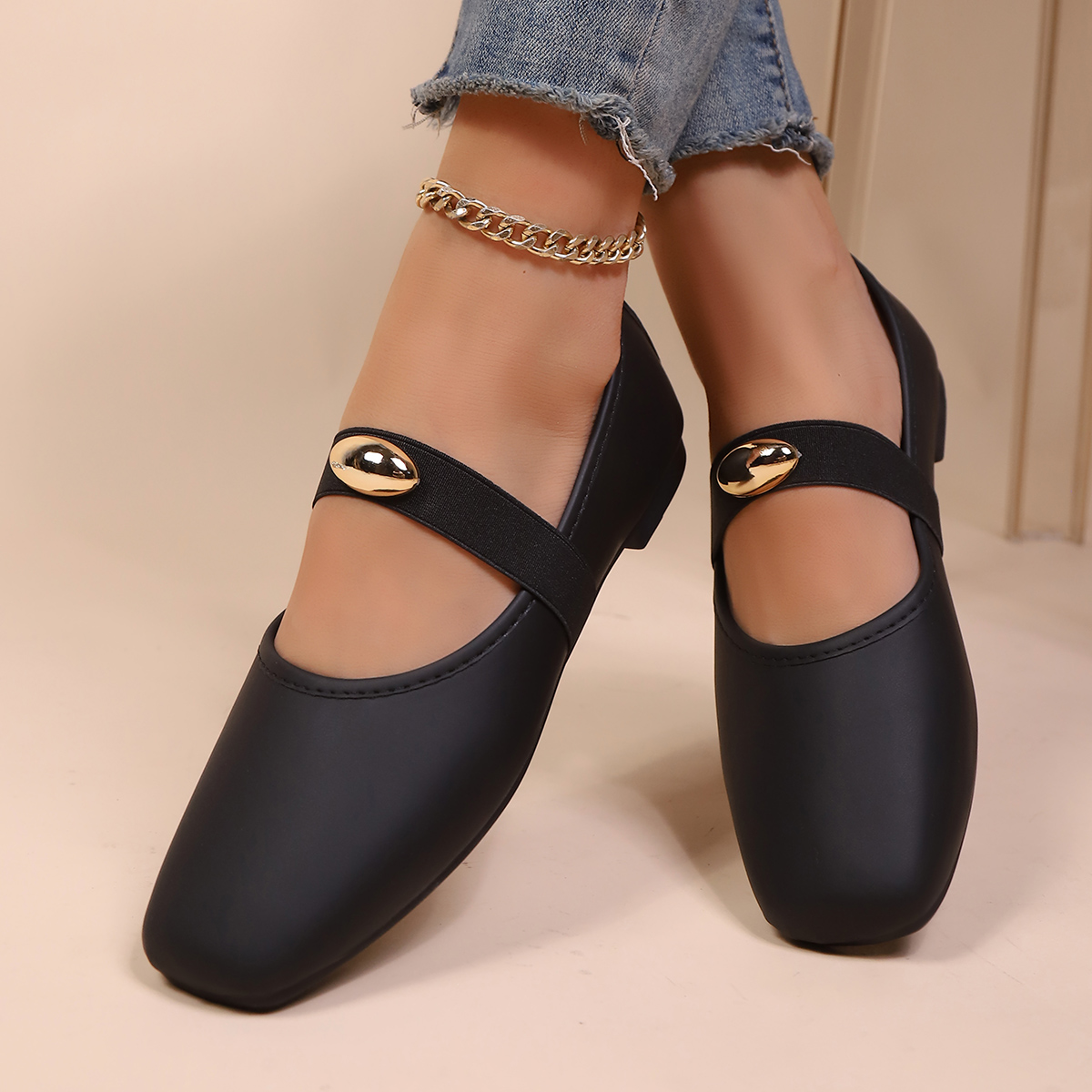Chaussures plates Mary Jane mi - Leather Work Flats Women avis et prix