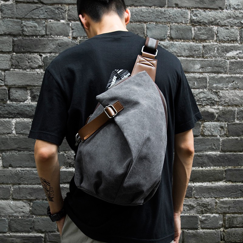 Sac à bandoulière en toile rét - Leather Work Backpack avis et prix