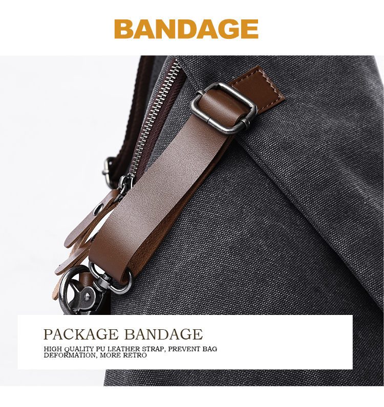 Sac à bandoulière en toile rét - Leather Work Backpack avis et prix