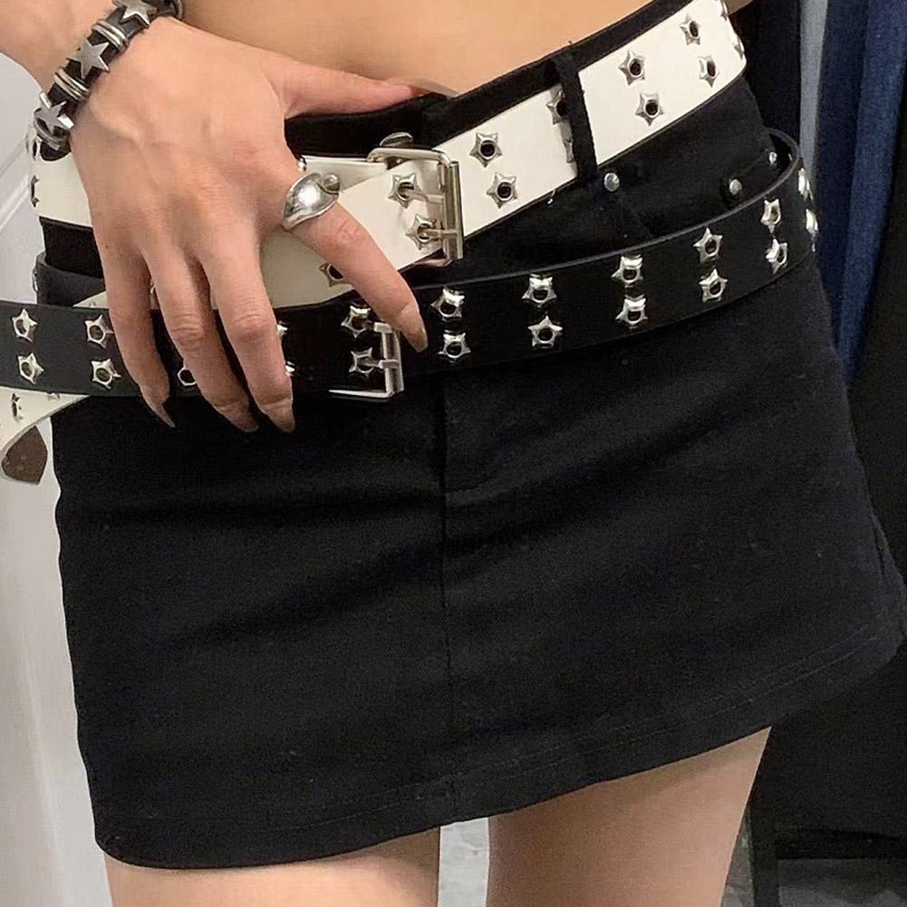 Ceinture en cuir Y2K Punk à ri - Leatherwork Eyelets avis et prix