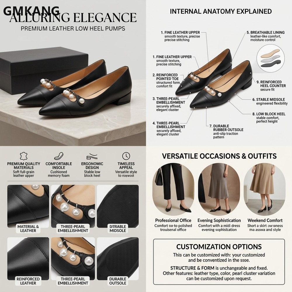 Chaussures plates en cuir pour - Leather Work Flats Women avis et prix