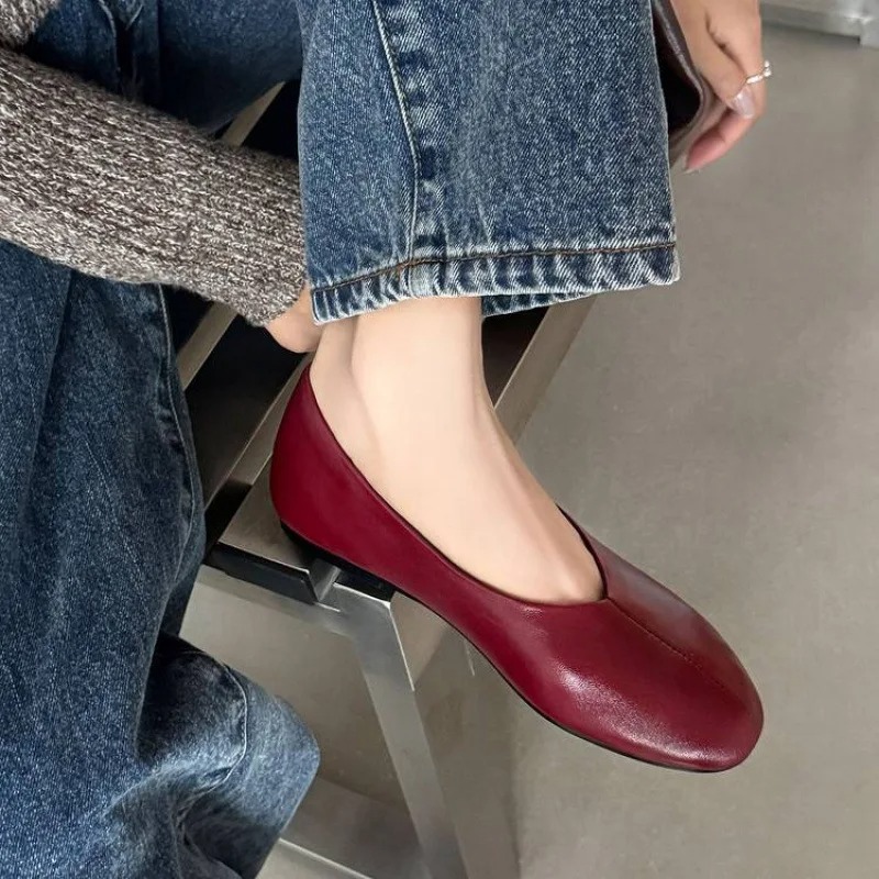 Nouvelles Chaussures Plates Bo - Leather Work Flats Women avis et prix