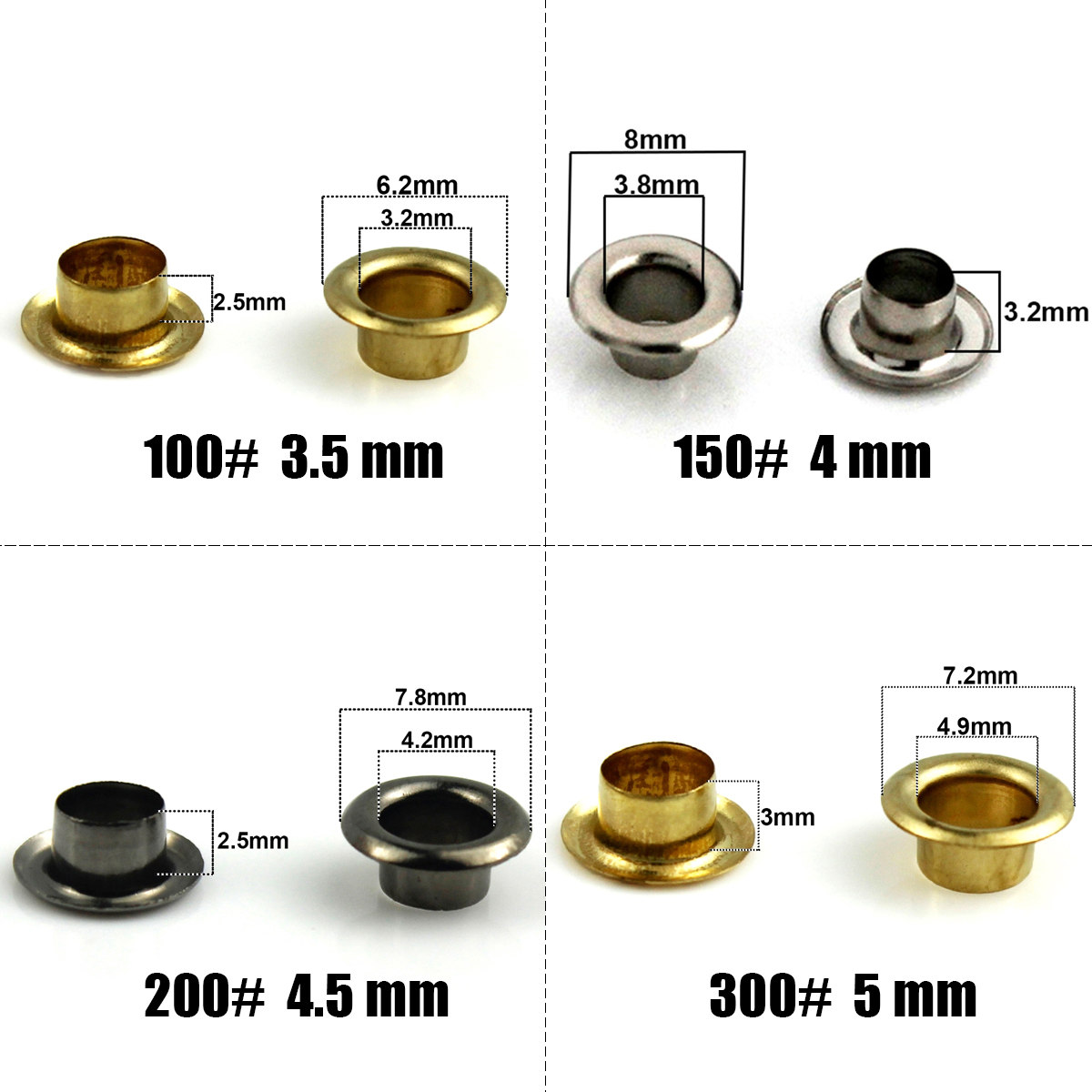100 ensembles d'œillets en lai - Leatherwork Eyelets avis et prix