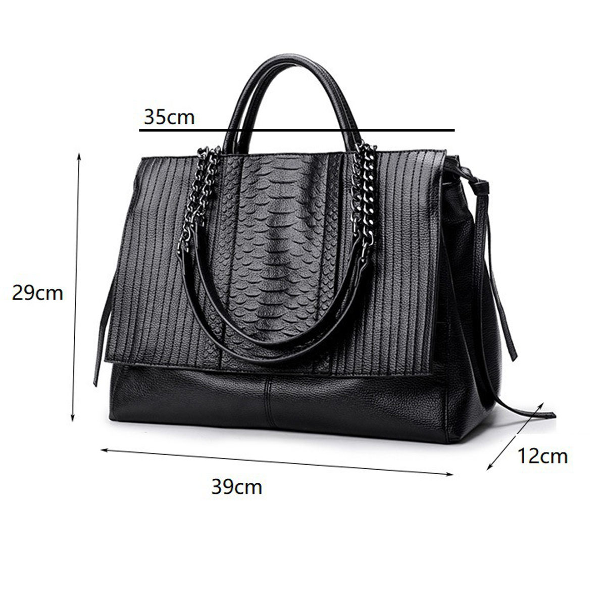 Sac fourre-tout élégant avec f - Leather Work Handbag avis et prix
