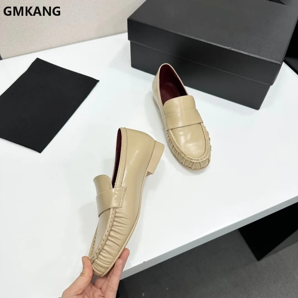 Mocassins en cuir véritable po - Leather Work Flats Women avis et prix